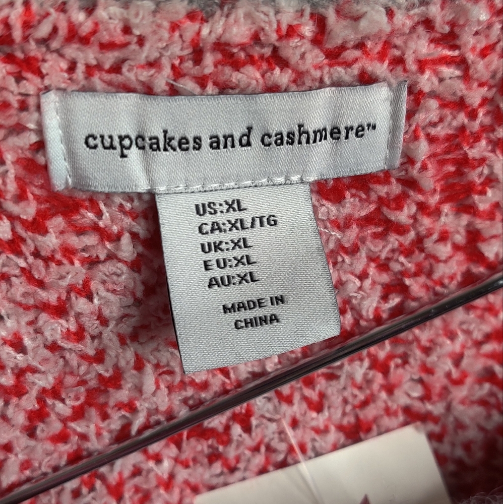 cupcakes & cashmere Tan Sweater with Red and White Candy Cane Pattern. - Picture 4 of 11